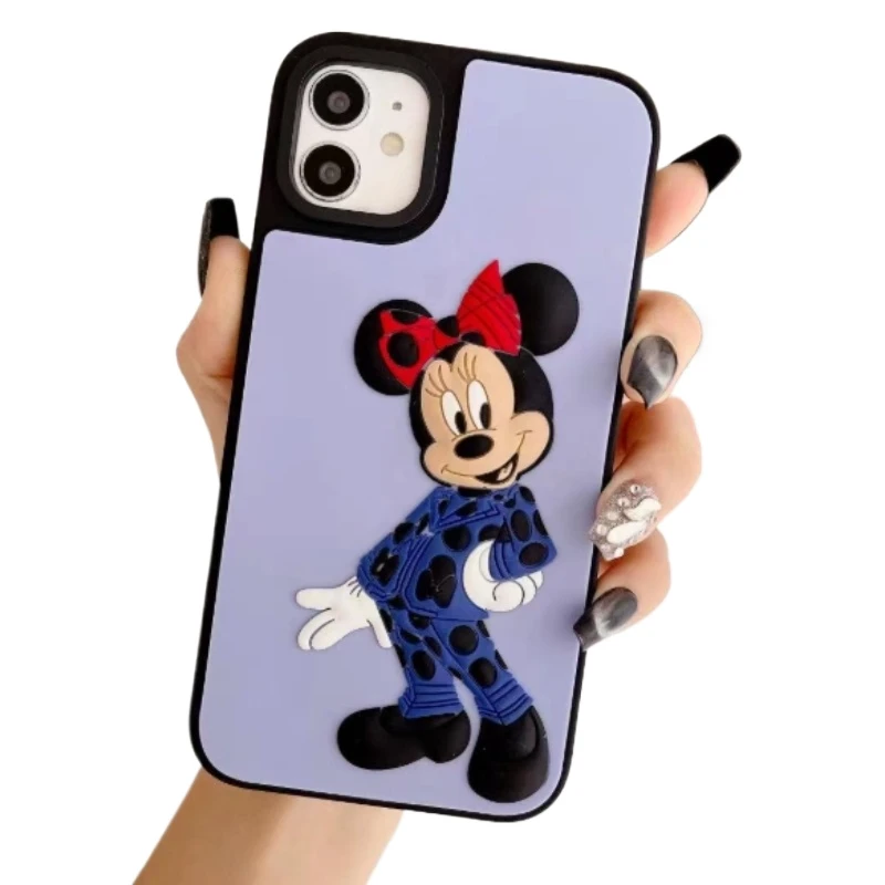 hotsale 3d cute couple cartoon phone case for iphone anti fall protection back cover