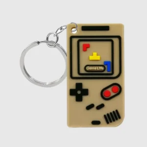gameboy video game controller silicone keychain key ring chain