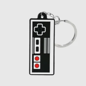gameboy video game controller silicone keychain key ring chain