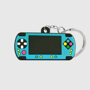 gameboy video game controller silicone keychain key ring chain