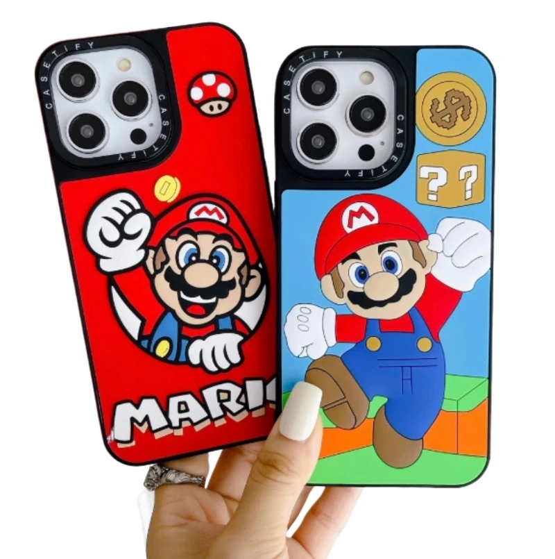 silicone rubber cute phone case for iphone cartoon protective cover