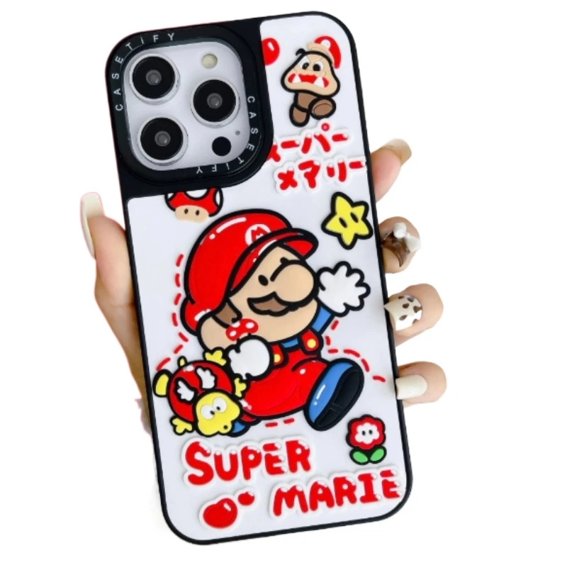 silicone rubber cute phone case for iphone cartoon protective cover