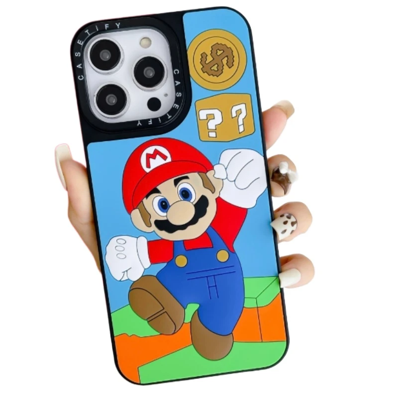 silicone rubber cute phone case for iphone cartoon protective cover