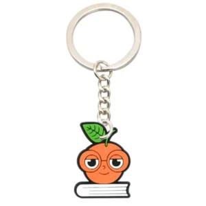 soft rubber carabiner keychain with cute patterns personalized small sized pendant keyrings