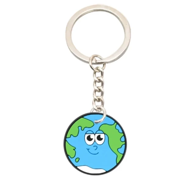 soft rubber carabiner keychain with cute patterns personalized small sized pendant keyrings