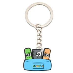 soft rubber carabiner keychain with cute patterns personalized small sized pendant keyrings