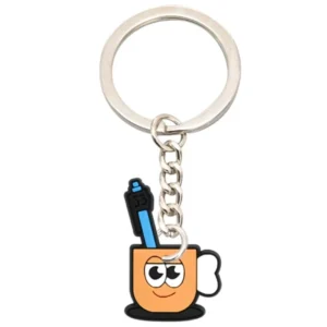 soft rubber carabiner keychain with cute patterns personalized small sized pendant keyrings