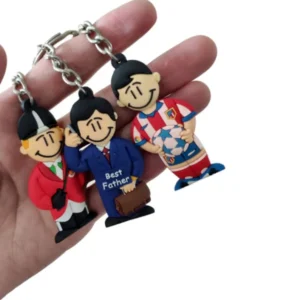 custom fashion cute shaped soft rubber pvc keychain