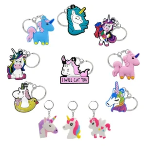 custom fashion cute animal shaped soft rubber pvc keychain