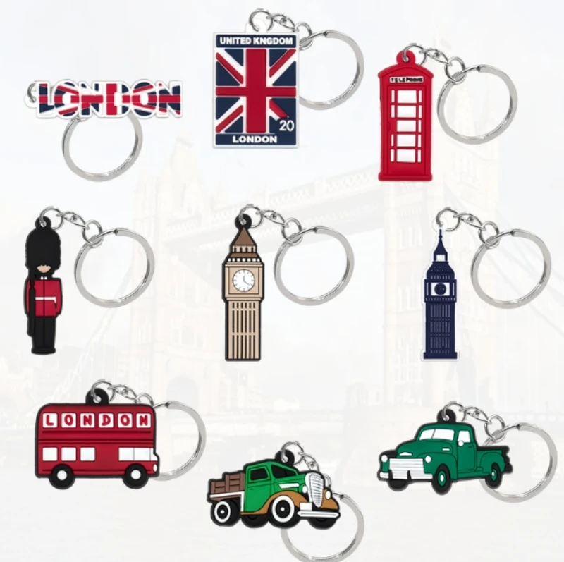 wholesale pvc rubber keychain custom keyring key holder fit fans souvenir gift