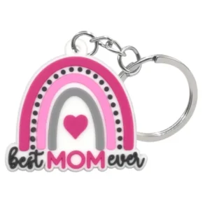 fun custom silicone keychains:rock mom's mother's day