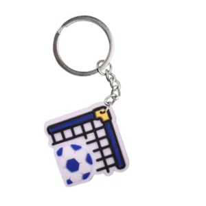 customizable 3d cute football logo keychains by manufacturers