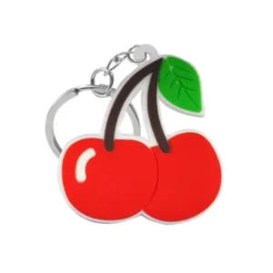 high quality 2d soft silicone keychains designed in various fruit shapes