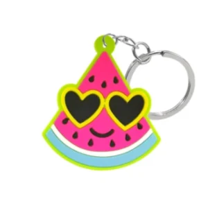 high quality 2d soft silicone keychains designed in various fruit shapes