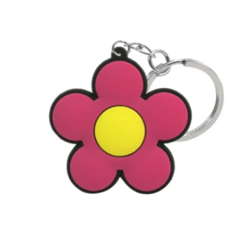 wholesale flower shaped keychains, perfect nature related trinkets for kids