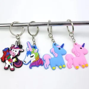 custom fashion cute animal shaped soft rubber pvc keychain