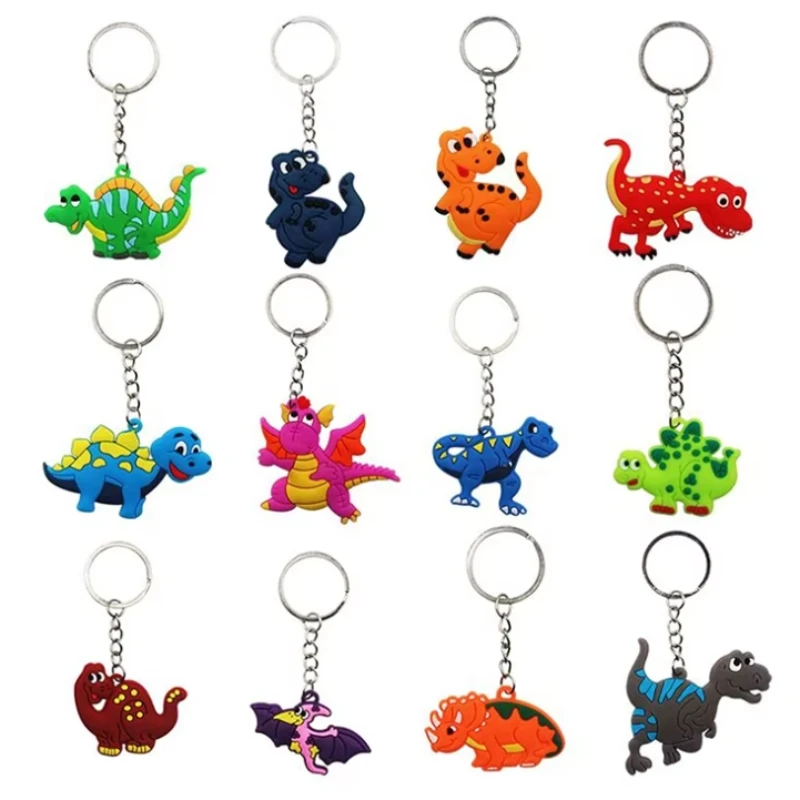 custom fashion cute animal shaped soft rubber pvc keychain