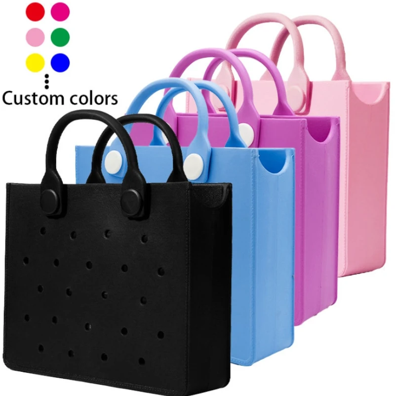 women's waterproof eva tote bags clean multifunctional handbags with adjustable shoulder strap