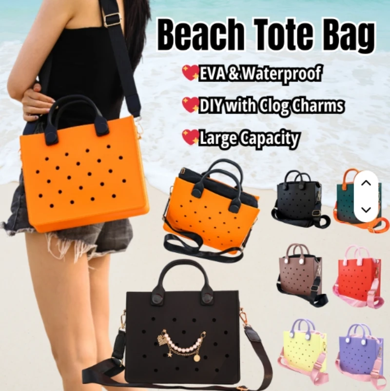 women's waterproof eva tote bags clean multifunctional handbags with adjustable shoulder strap