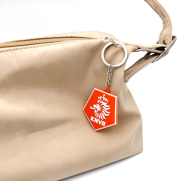 football fan pendant jewelry souvenir world football country flag pvc silicone keychain