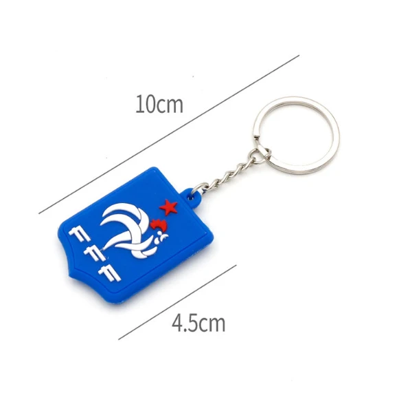 football fan pendant jewelry souvenir world football country flag pvc silicone keychain