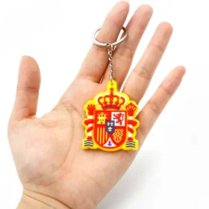 football fan pendant jewelry souvenir world football country flag pvc silicone keychain