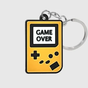 trending designer keychains gameboy style cartoon keychains in silicone