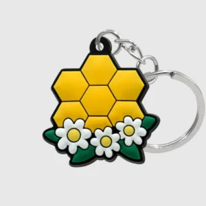 hot wholesale silicone keychains colorful honey as promotional souvenirs