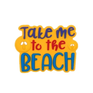 custom large silicone beach bag charms letters numbers roses pvc rubber tote charms for gift