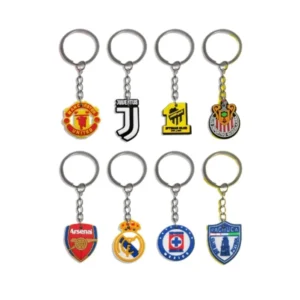 custom 2d 3d logo carabiner keychain in soft pvc silicone for football fanes