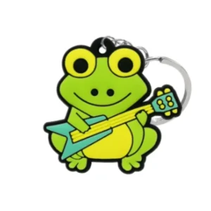 hop into style with adorable 2d soft silicone frog keychain