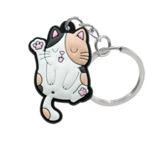 meow! silicone cat keychains, super cute feline friends for your keys