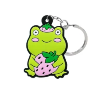 hop into style with adorable 2d soft silicone frog keychain