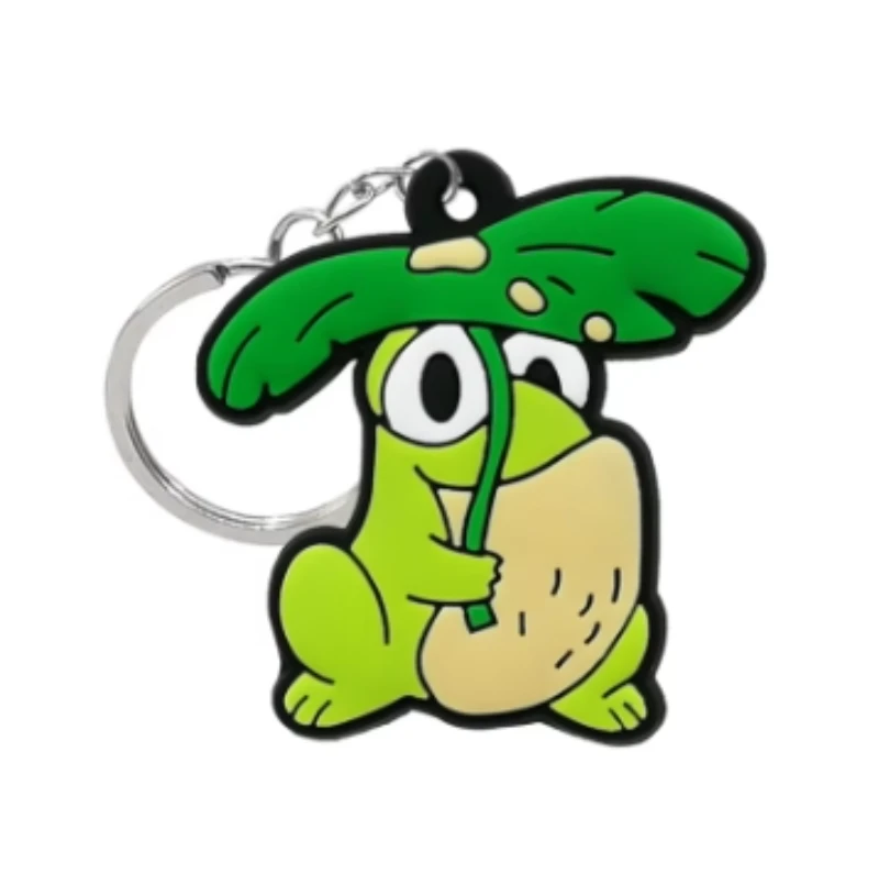 hop into style with adorable 2d soft silicone frog keychain