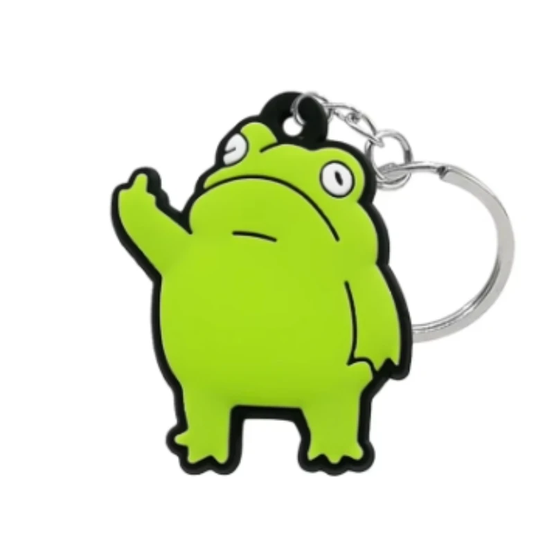 hop into style with adorable 2d soft silicone frog keychain