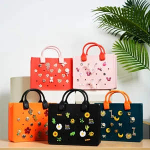 women's waterproof eva tote bags clean multifunctional handbags with adjustable shoulder strap