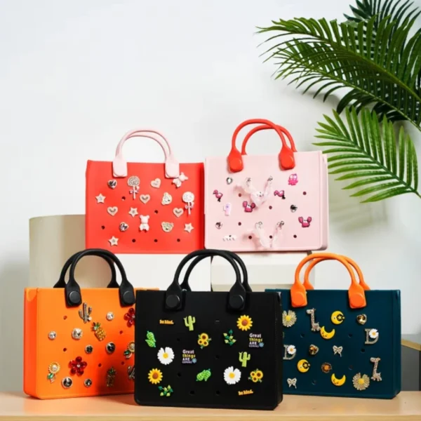 women's waterproof eva tote bags clean multifunctional handbags with adjustable shoulder strap
