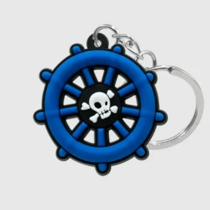 wholesale high quality cute silicone pirates themed keyrings at competitive prices